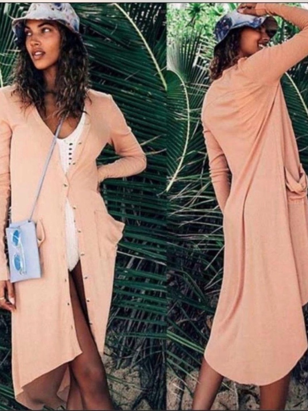Free People "Ribbed Up" Maxi Cardigan XS